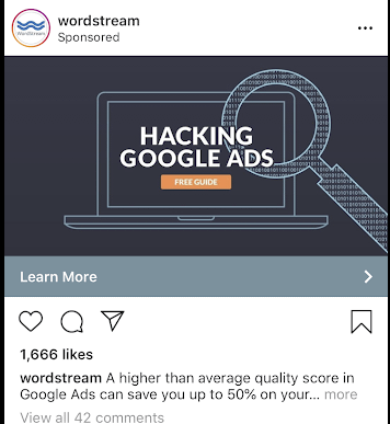 Instagram ads Wordstream