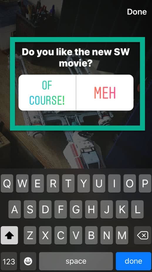 meh answer - Instagram story polls