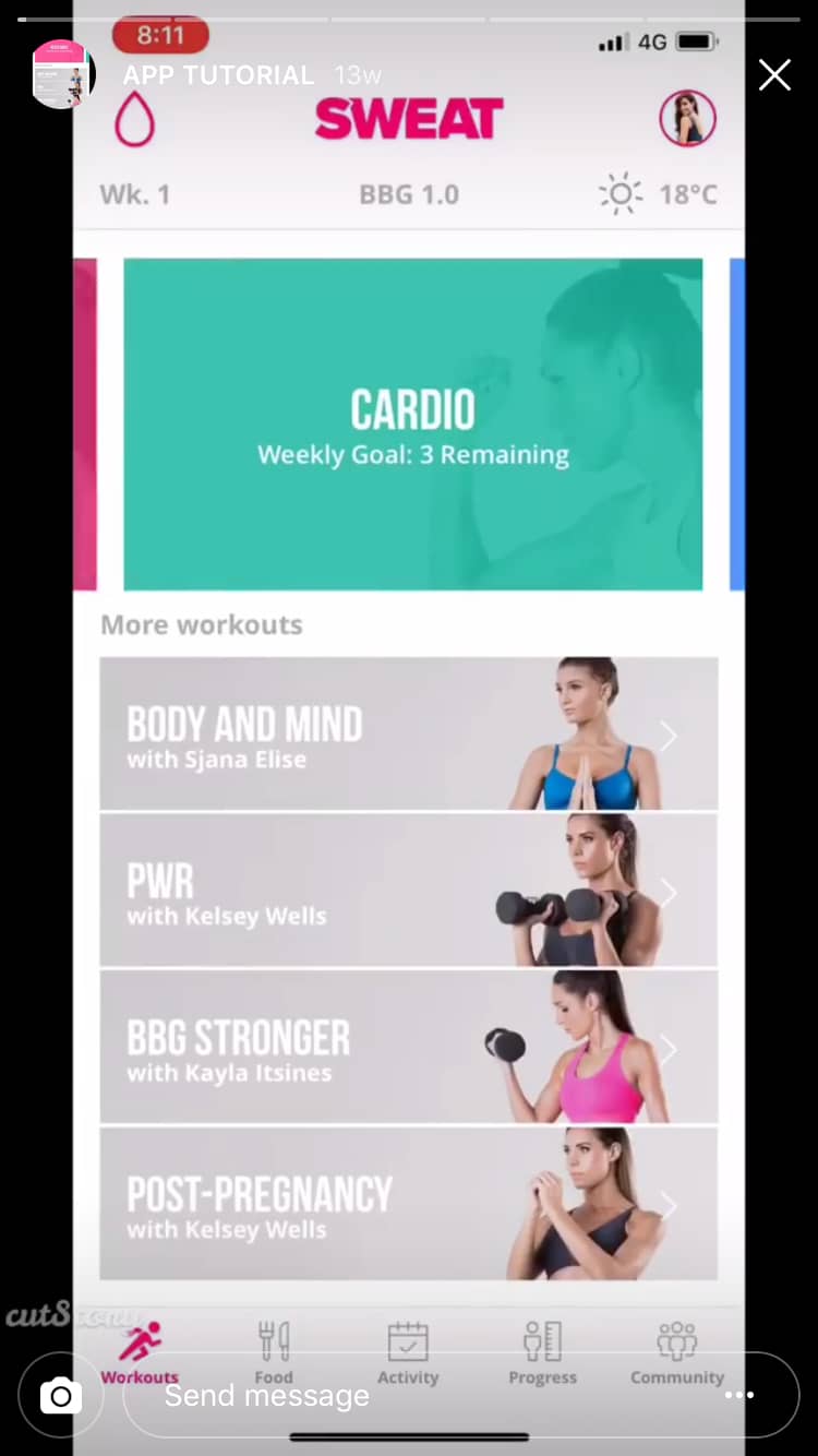 How to use Instagram Stories: Kayla Itsines Instagram Stories