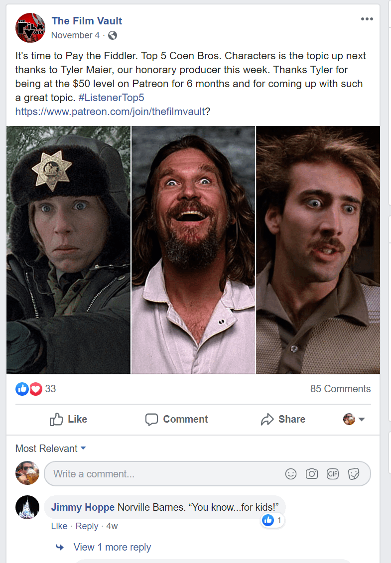 more film vault - Facebook polls