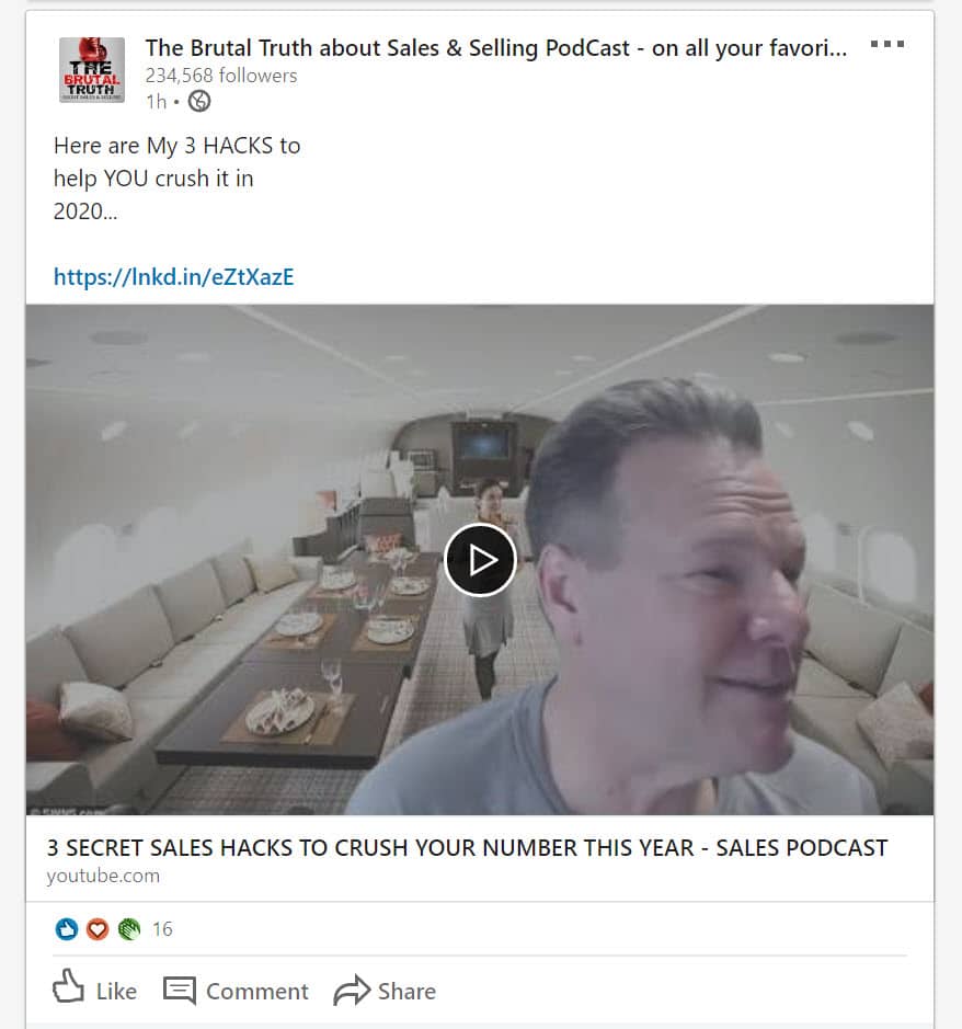 video post for LinkedIn engagement