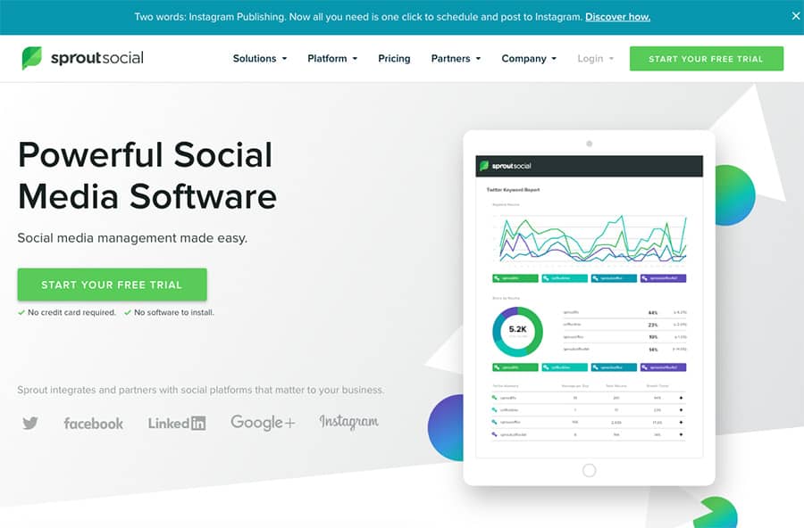 Sprout Social Instagram analytics tools