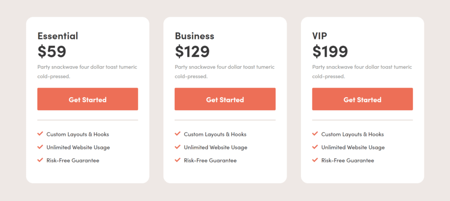 best WordPress pricing table plugin Otter Blocks