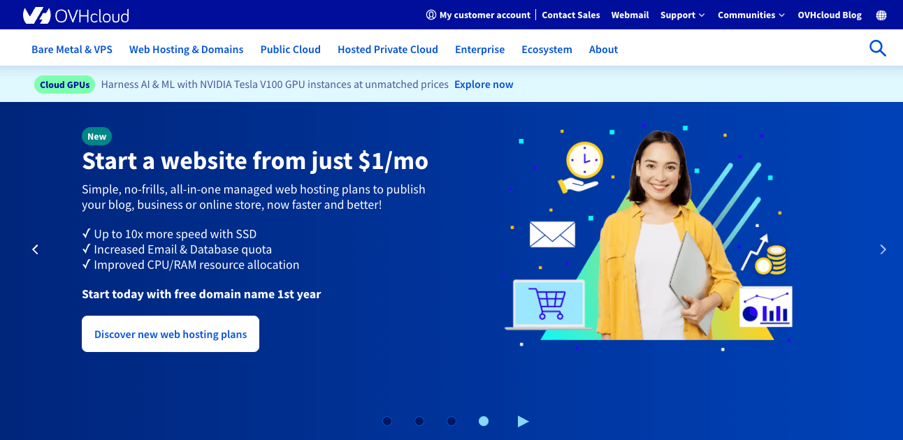 Best domain registration and hosting company: OVHcloud