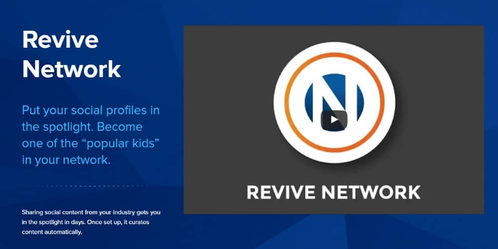 Social media plugins for WordPress: Revive Network