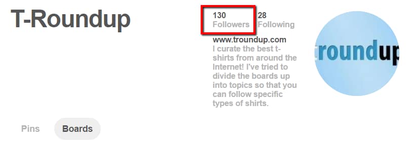 a low follower count