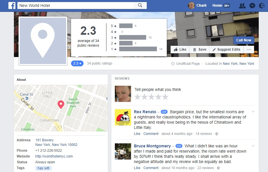 Facebook reviews 2