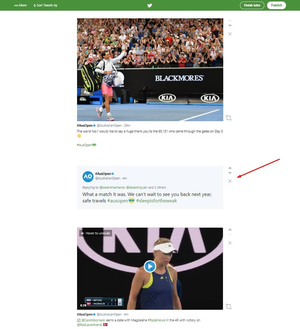 Twitter Moments - Step three