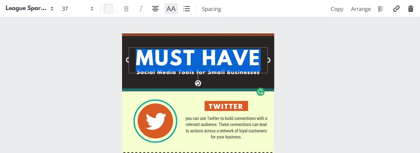 How to make infographics with Canva - Edit layout