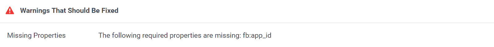 missing fb app id