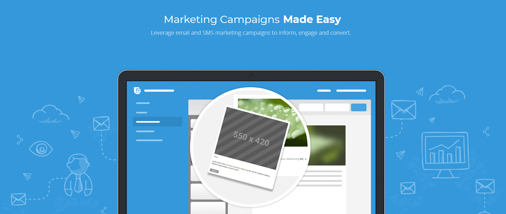 How to start a newsletter: The SendinBlue website.