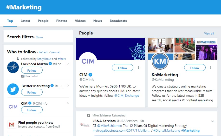 Twitter case studies: #marketing