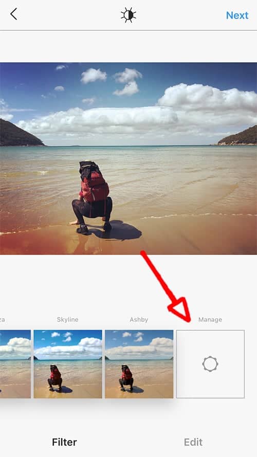 Managing Instagram filters