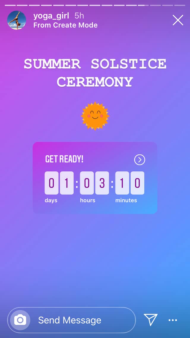 countdown for Instagram story polls