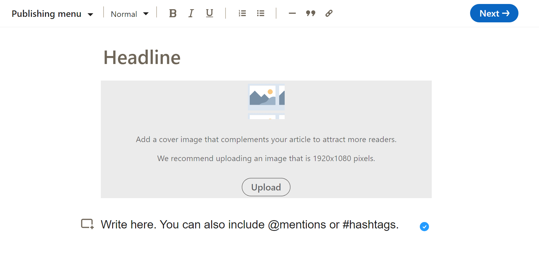 Using the LinkedIn post editor