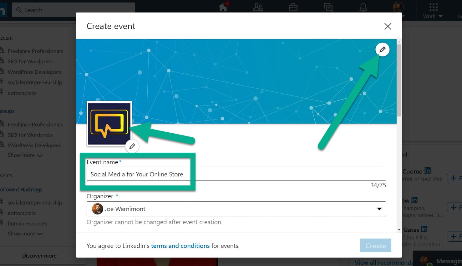 Create event
