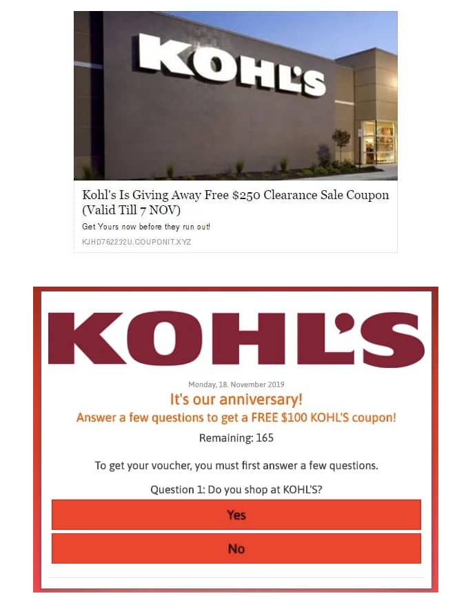 kohls scam