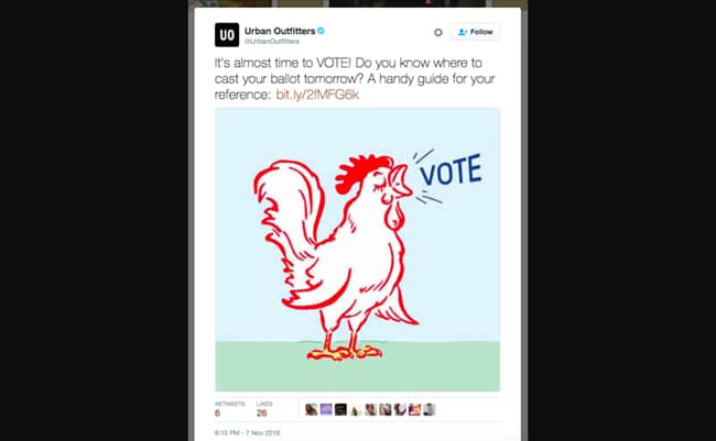 urban outfitters misinformation on social media
