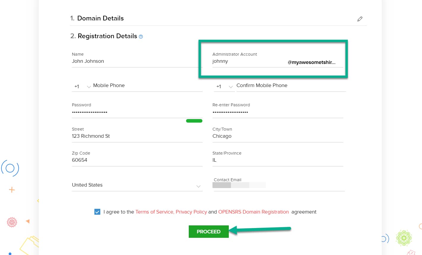click proceed