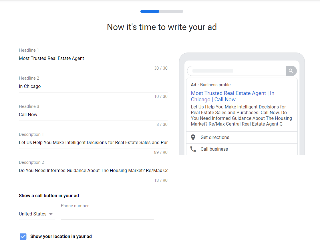 include ad content