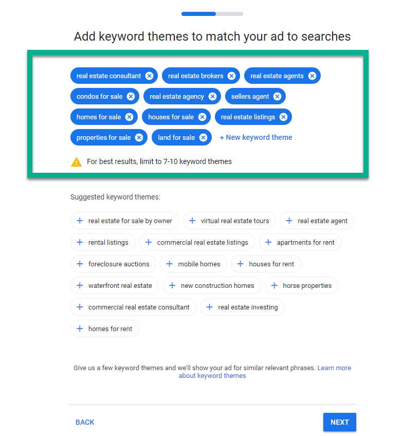 add keywords