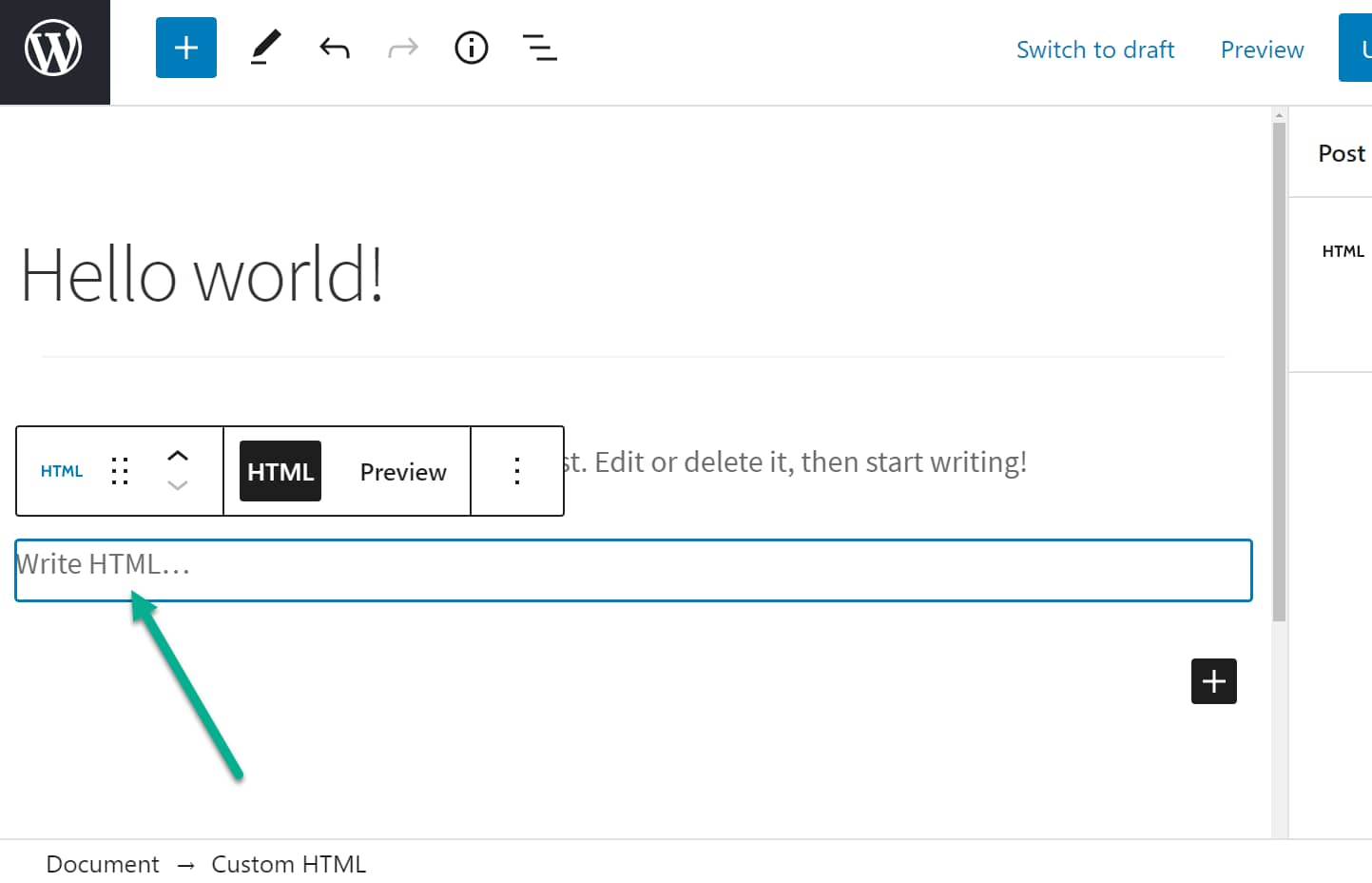 write html 