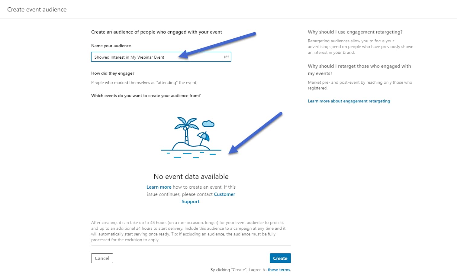 event LinkedIn retargeting