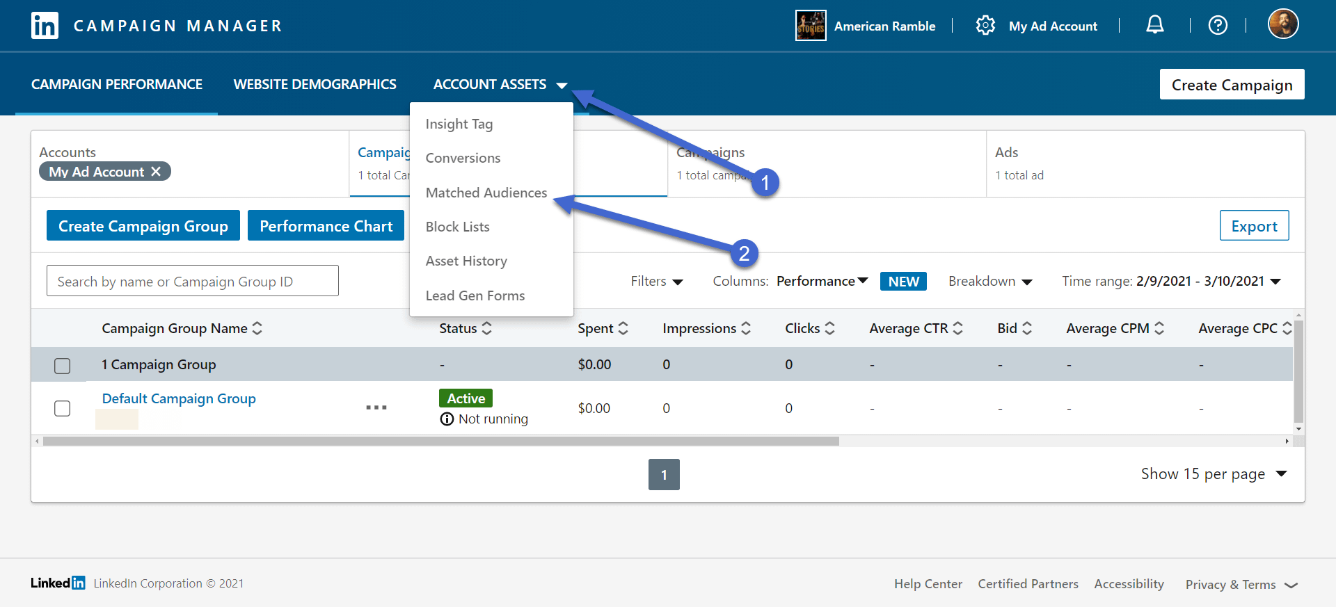 matched audiences for LinkedIn retargeting