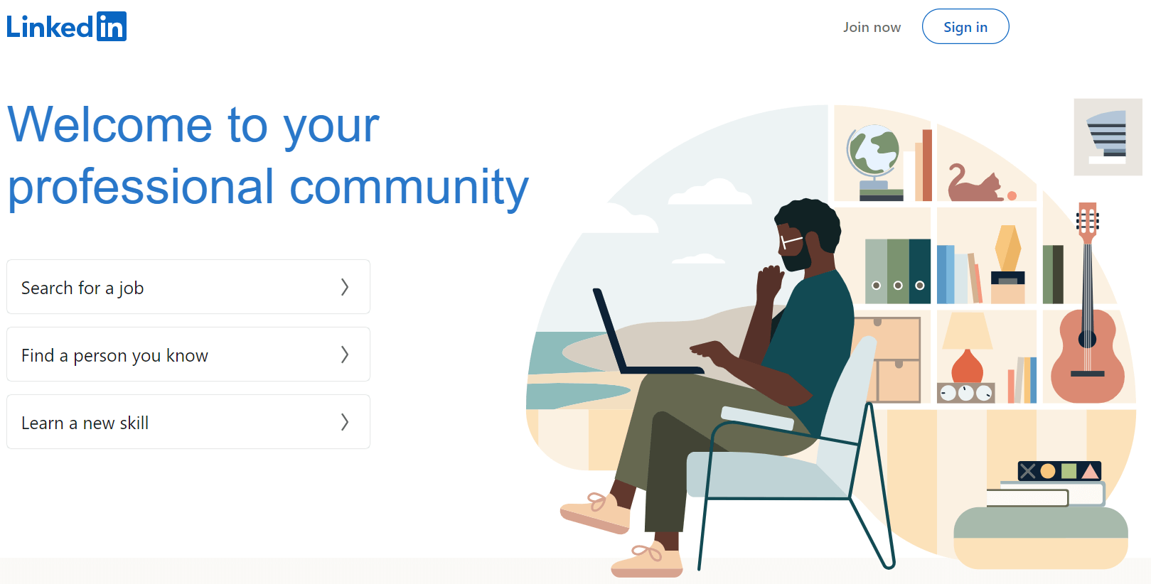 LinkedIn homepage