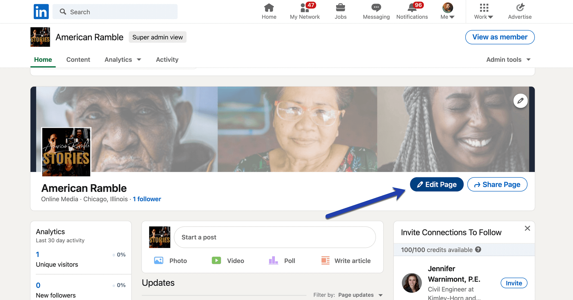 edit page button