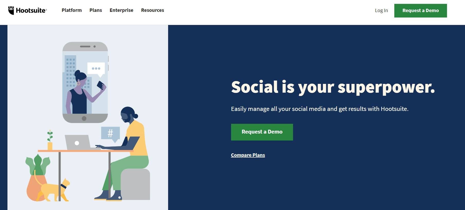 The Hootsuite platform.