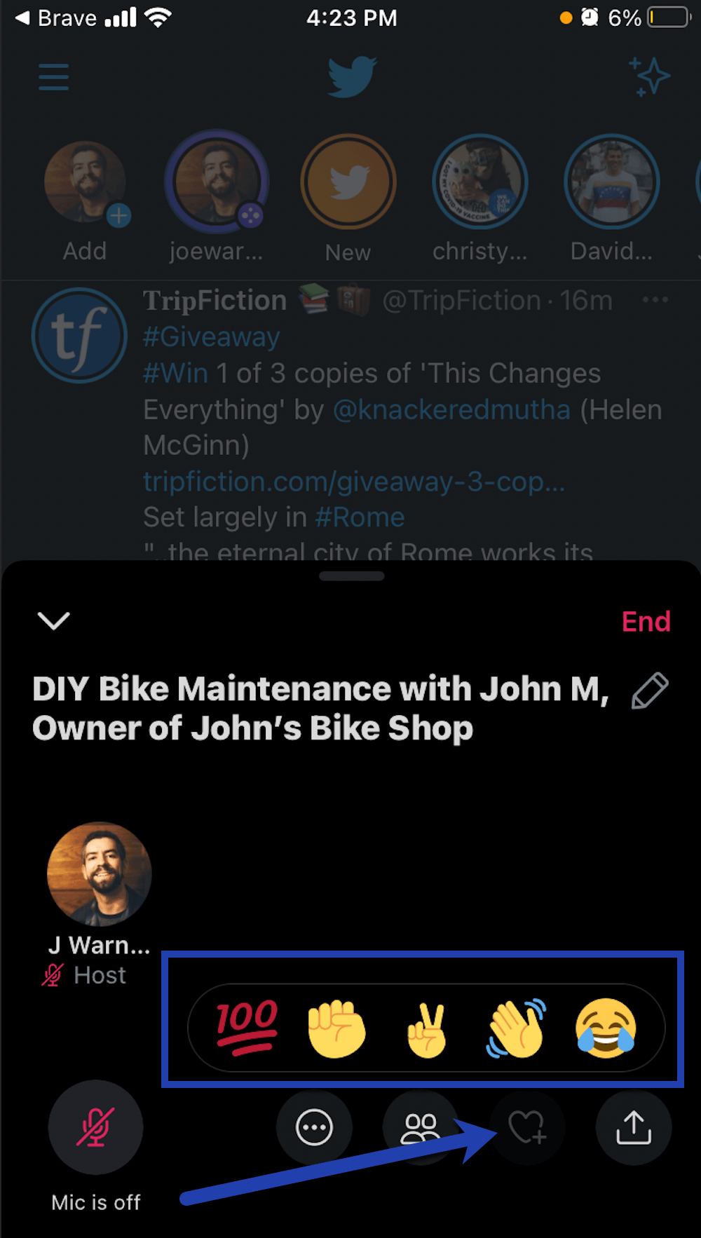 emojis on Twitter Spaces.