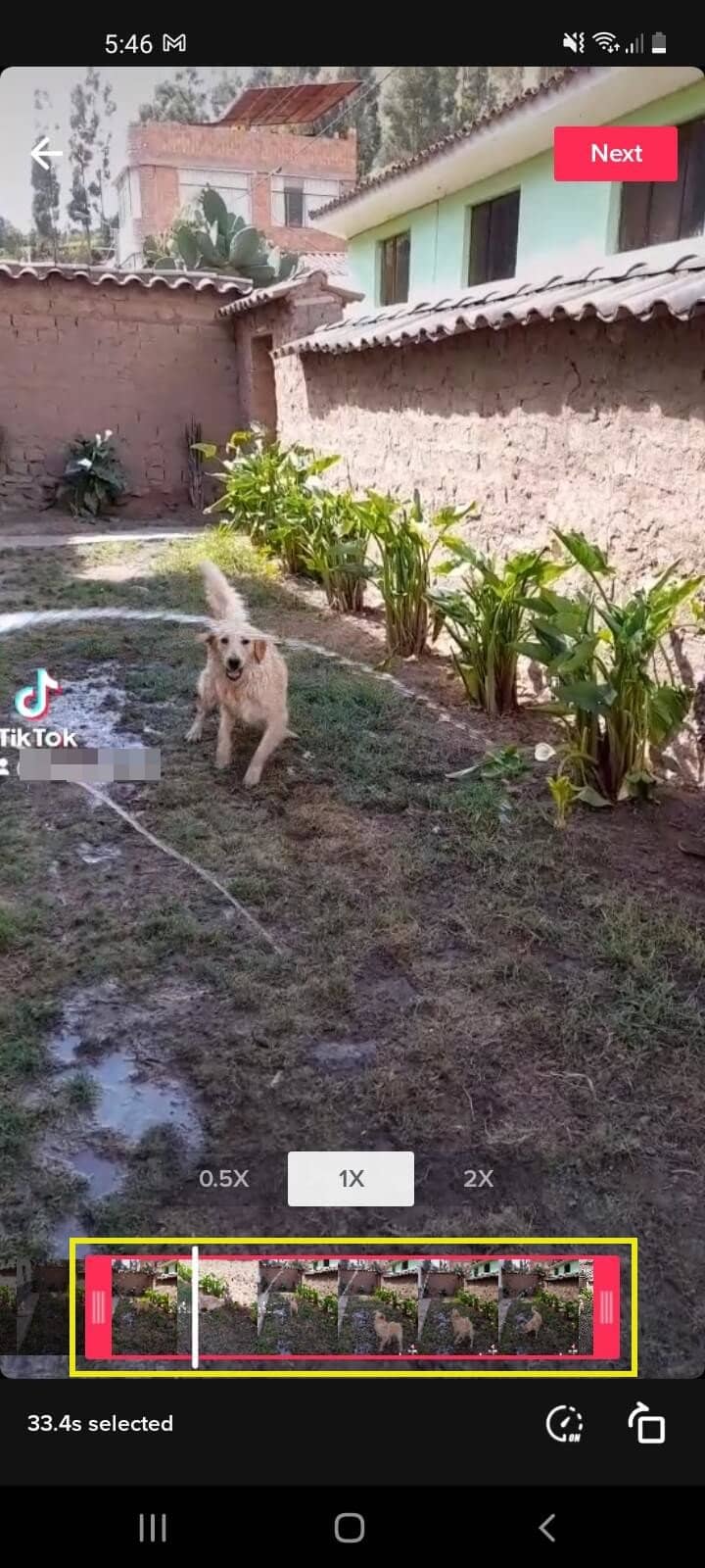 Changing a video's length in TikTok
