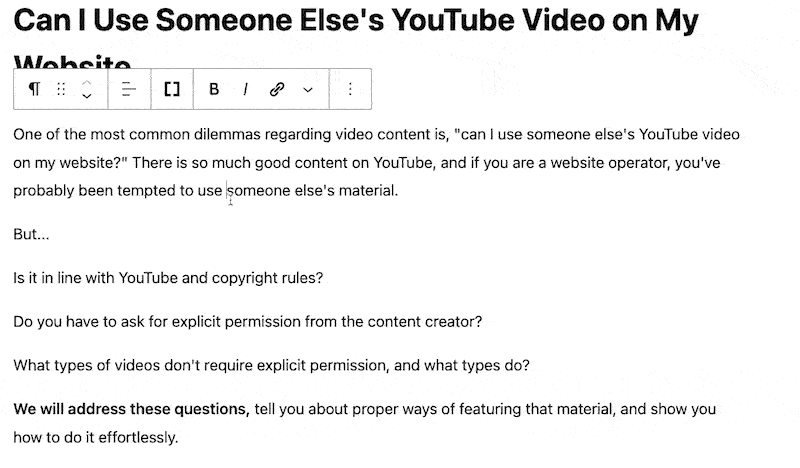 embed video into WordPress