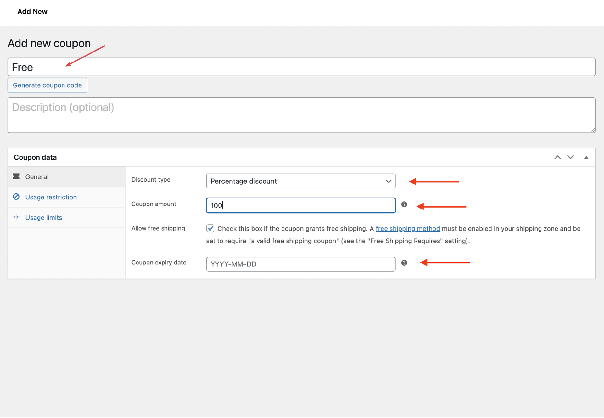 Sparks plugin adding new coupon