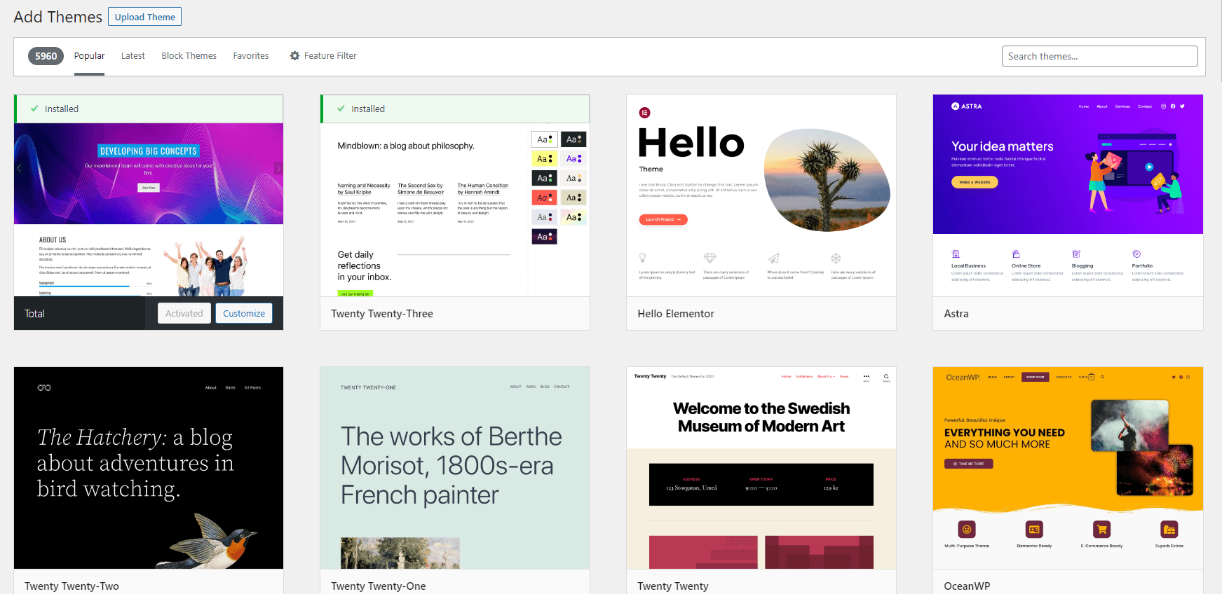 how to make a WordPress website with popular themes.