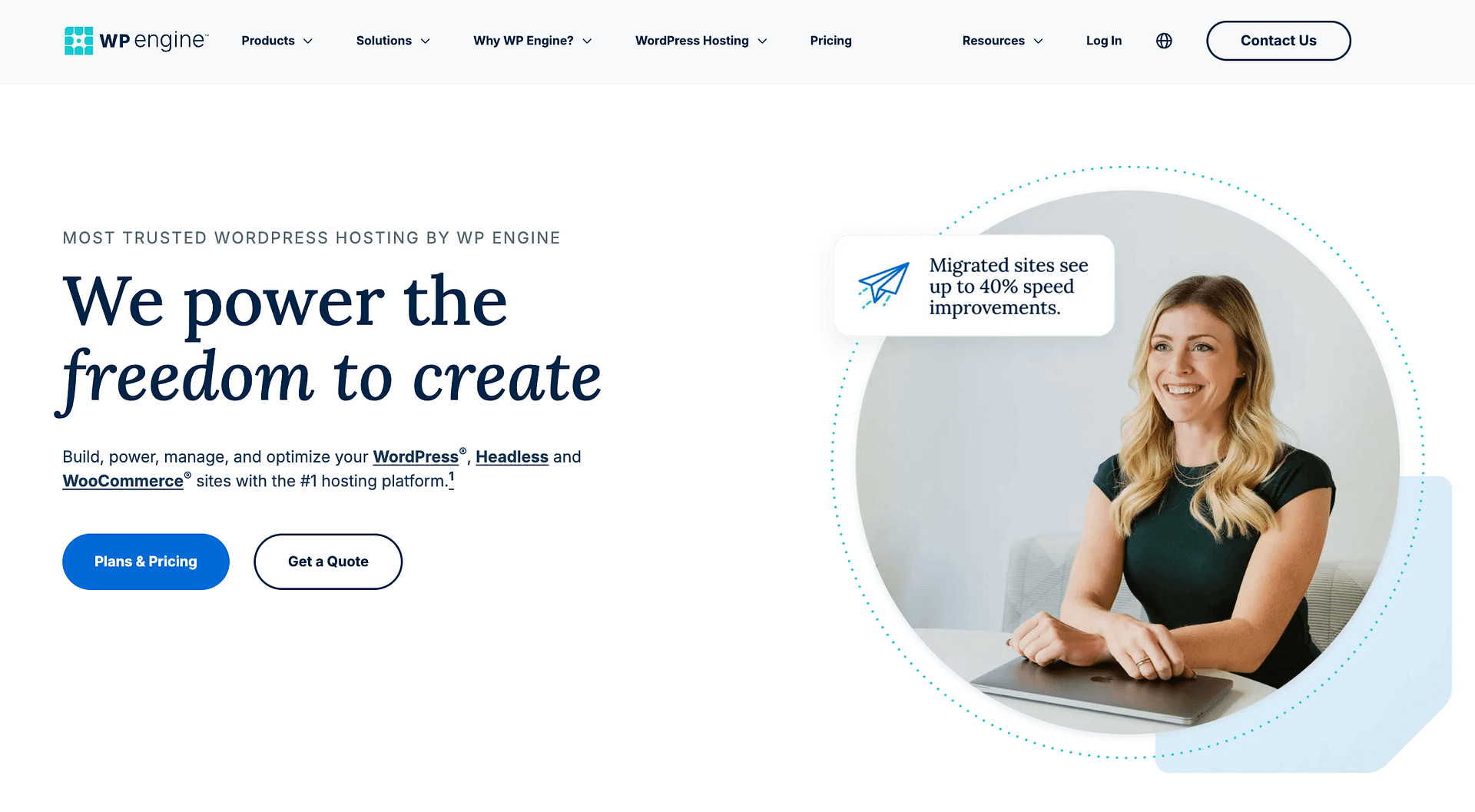 The WP Engine website.