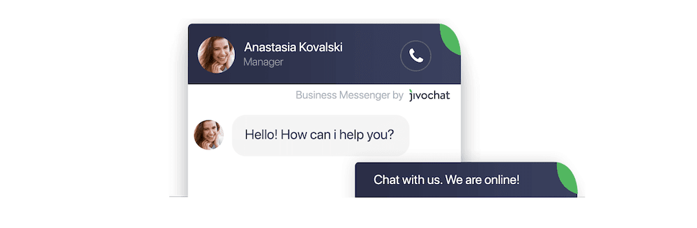 An example of a chat window from one of the best Shopify live chat apps - JivoChat.