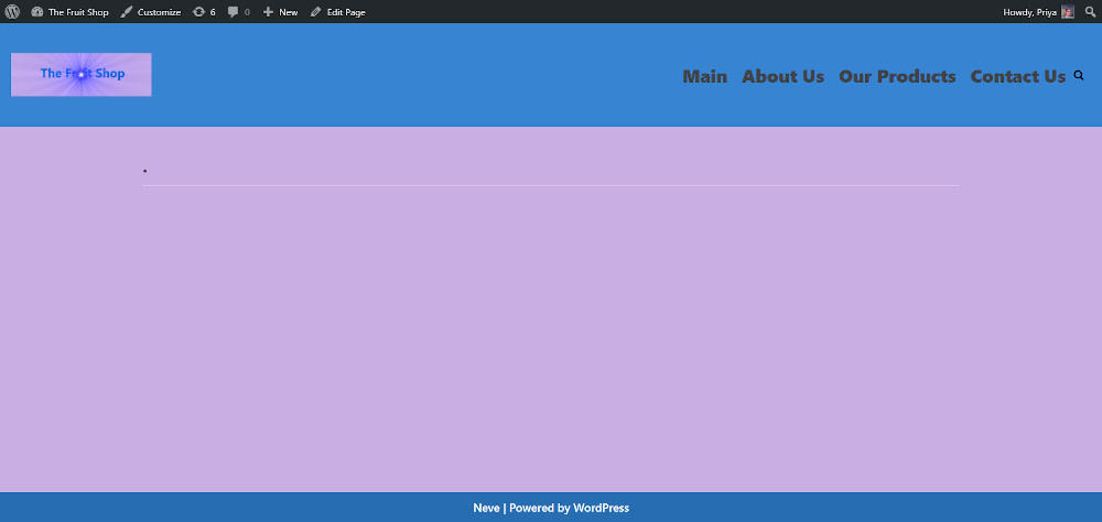 One page website with Elementor