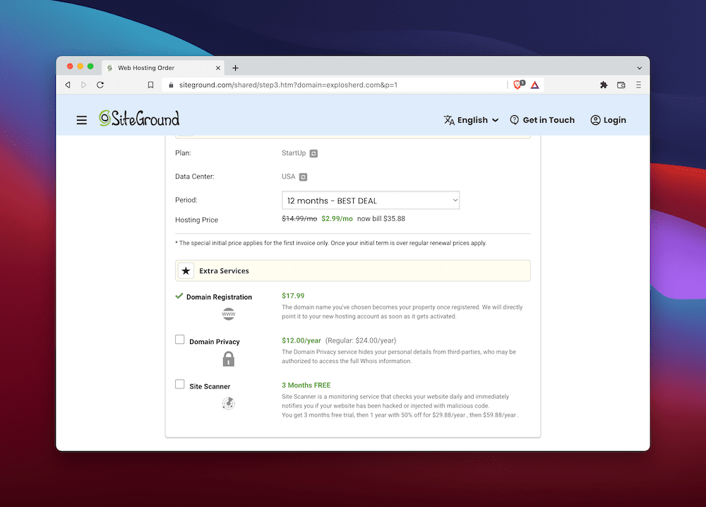 How to install WordPress on SiteGround final step