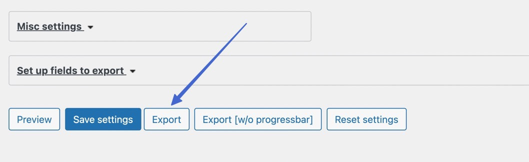 the Export button