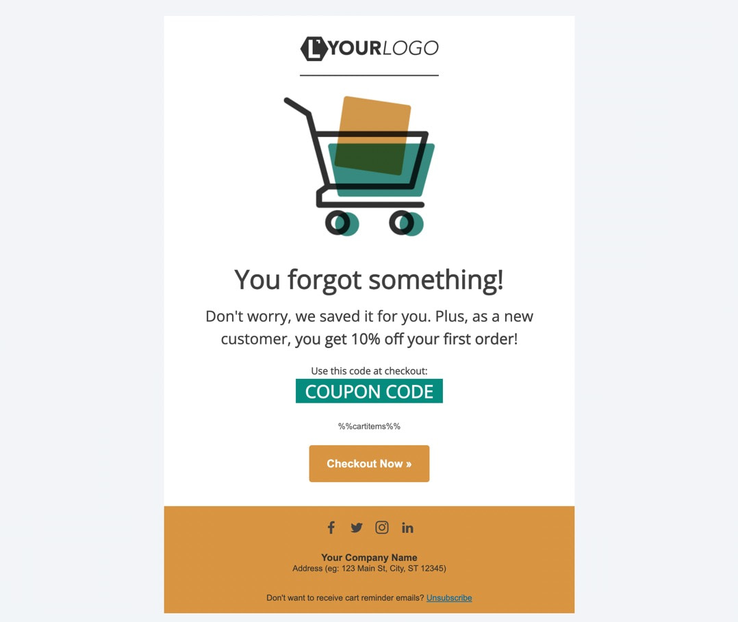 10+ Beautiful Abandoned Cart Email Templates (Free Downloads)