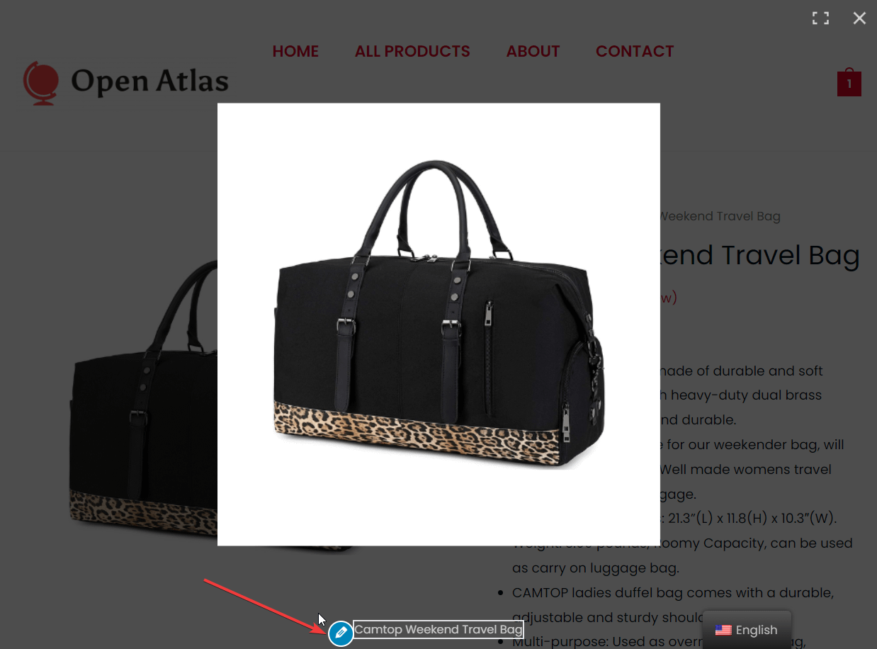 translate image caption with translatepress