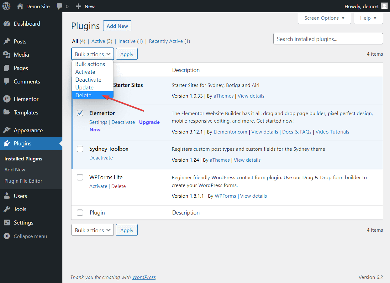remove a plugin