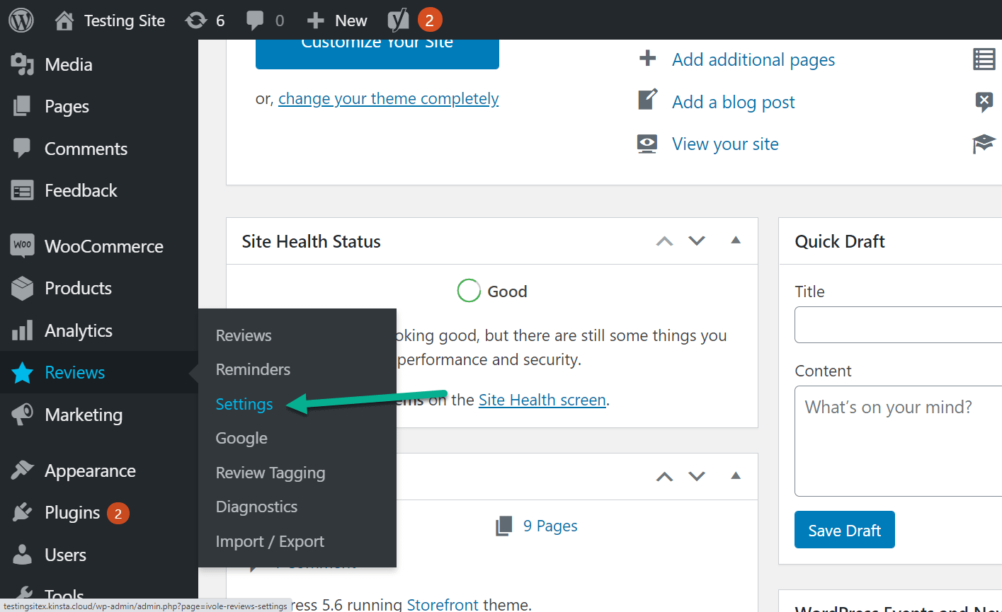 How to enable customer reviews for woocommerce