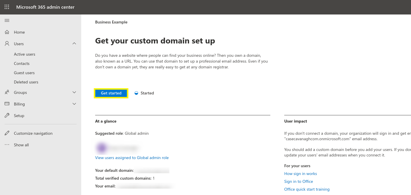 Setting up custom domain with Microsoft 365
