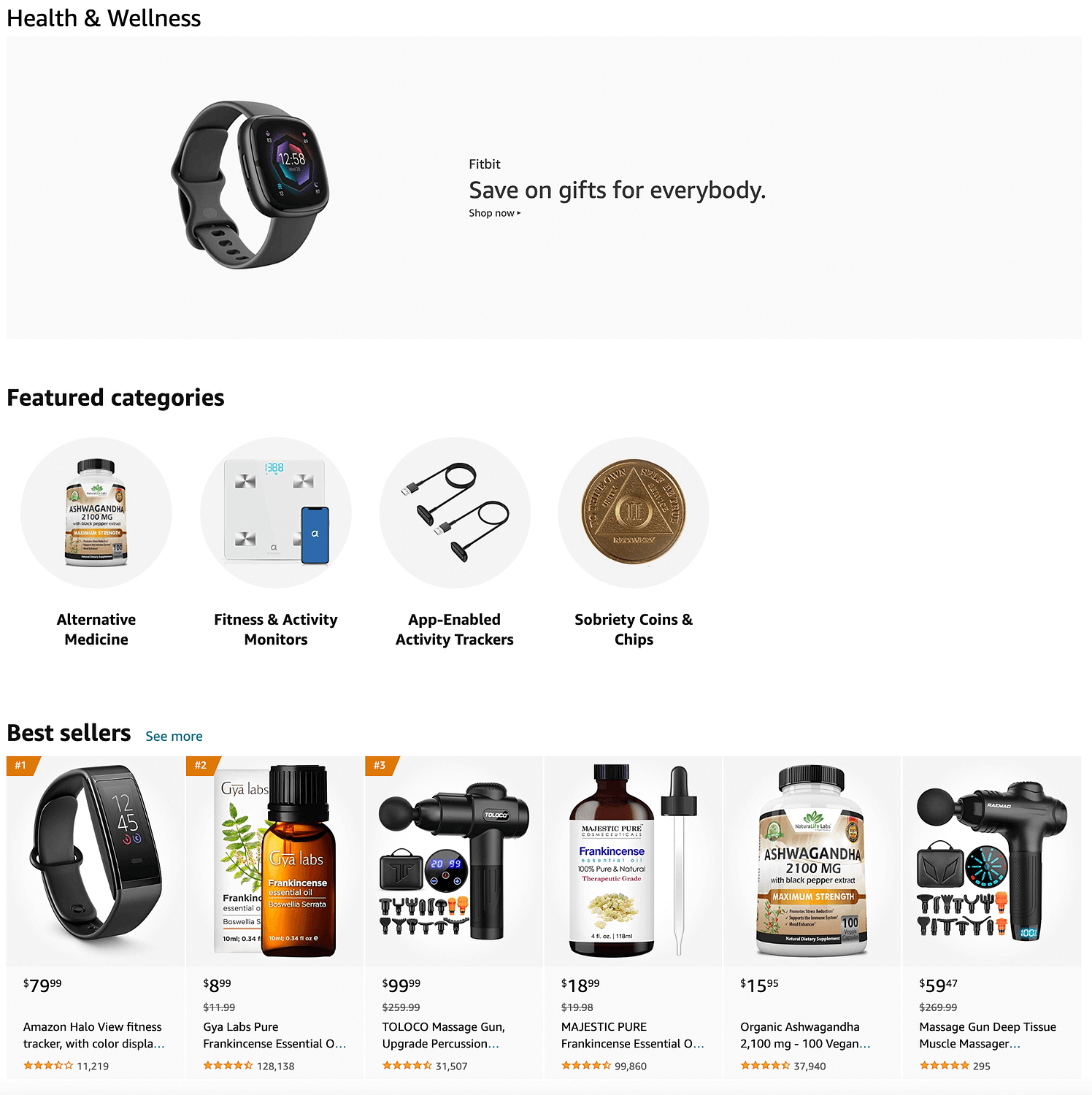 Amazon product categories