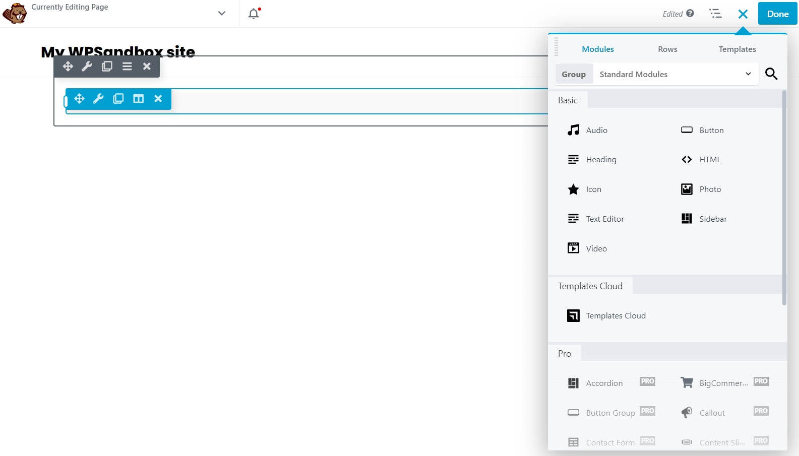 beaver builder website builder screenshot