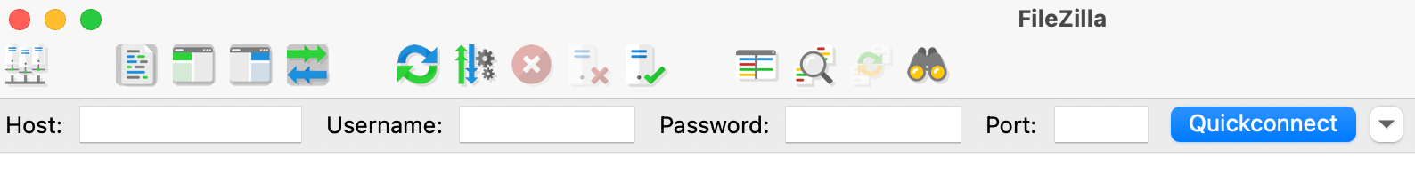filezilla quickconnect