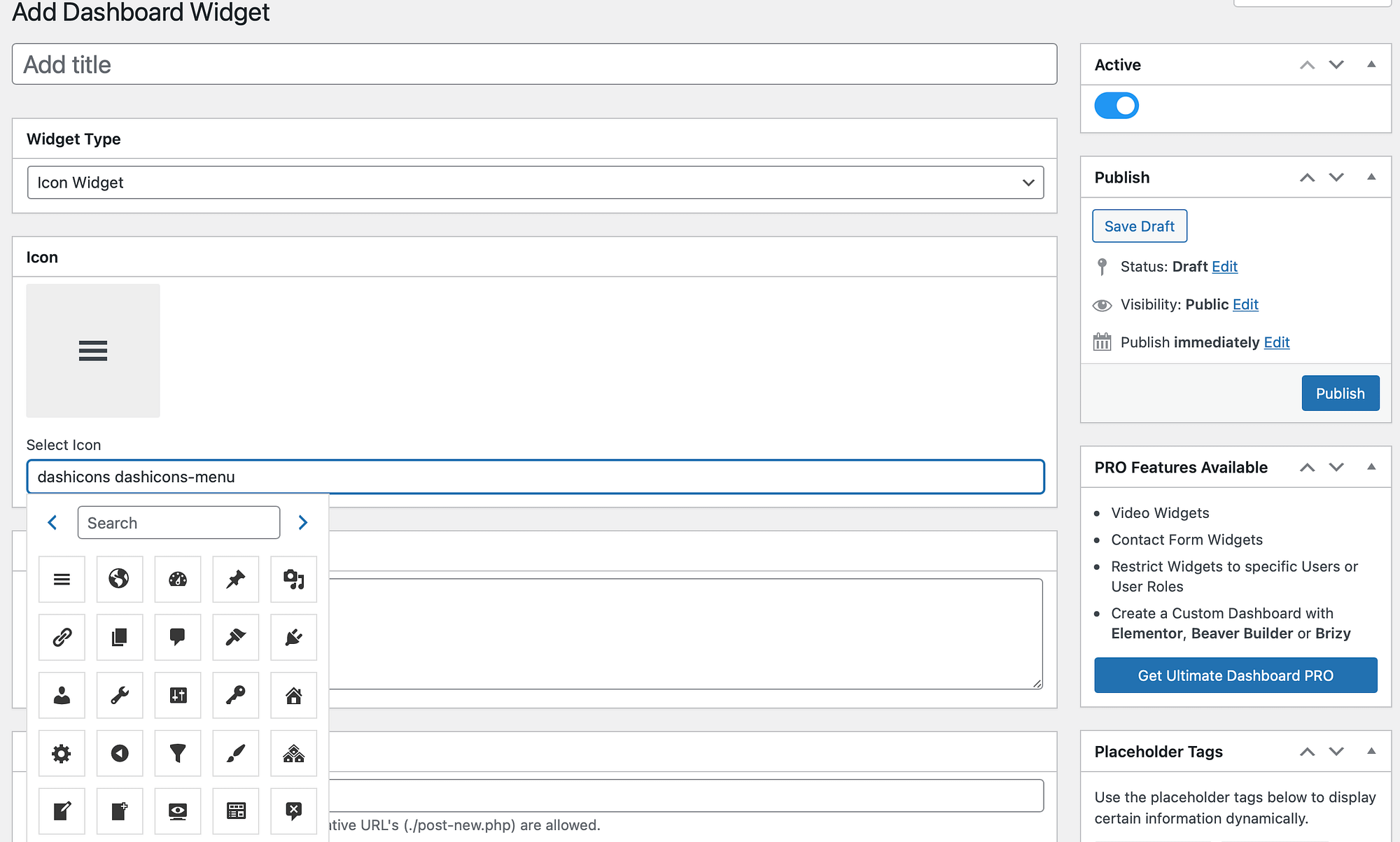Add a Custom WordPress Widget to the Dashboard 